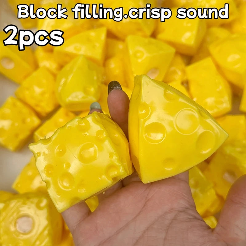 Mini Cheese Cube Sensory Squishy
