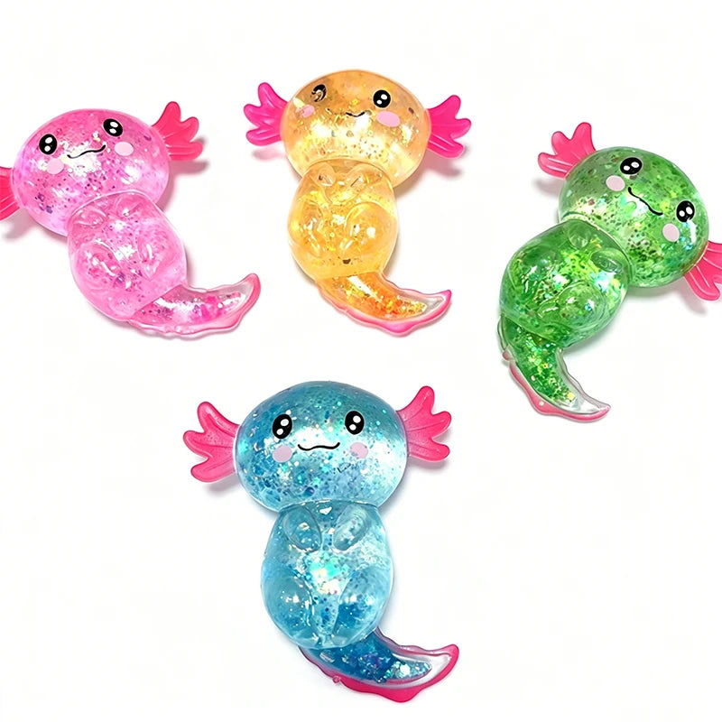 Glitter Axolotl Stretch Squishy