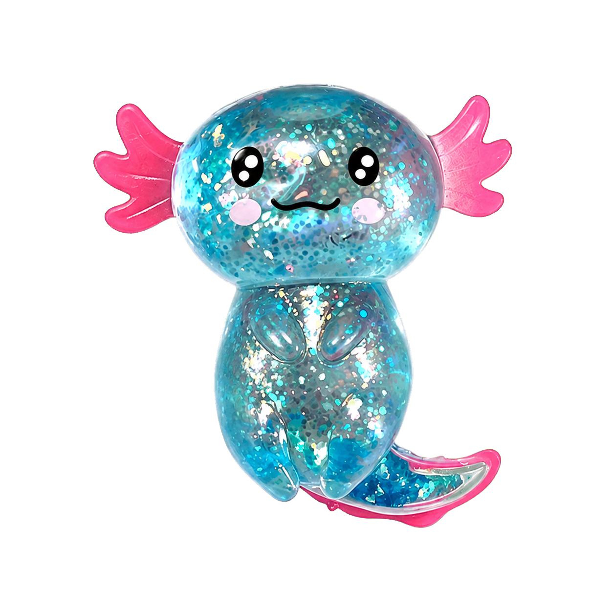 Glitter Axolotl Stretch Squishy